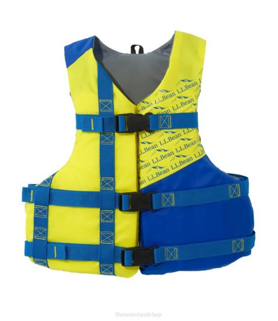 L.L.Bean Allsport PFD Unisex J46J3925 Water Sports Light Yellow/Pacific Blue