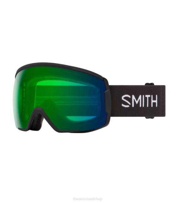 L.L.Bean Smith Proxy Ski Goggles Unisex J46J4197 Winter Sports Black/Everyday Green Mirror