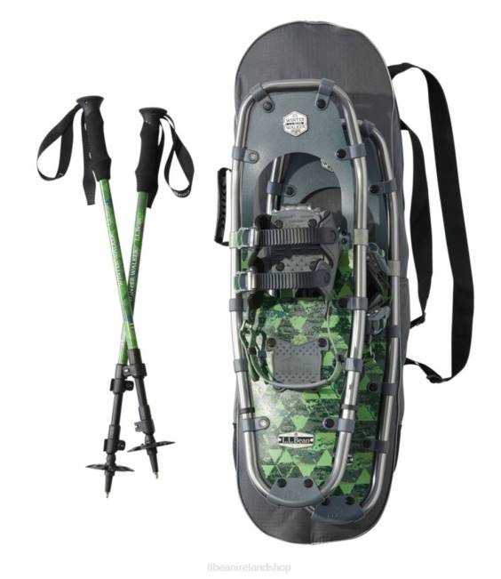 L.L.Bean Winter Walker Snowshoe Package Unisex J46J1871 Winter Sports Green Geo