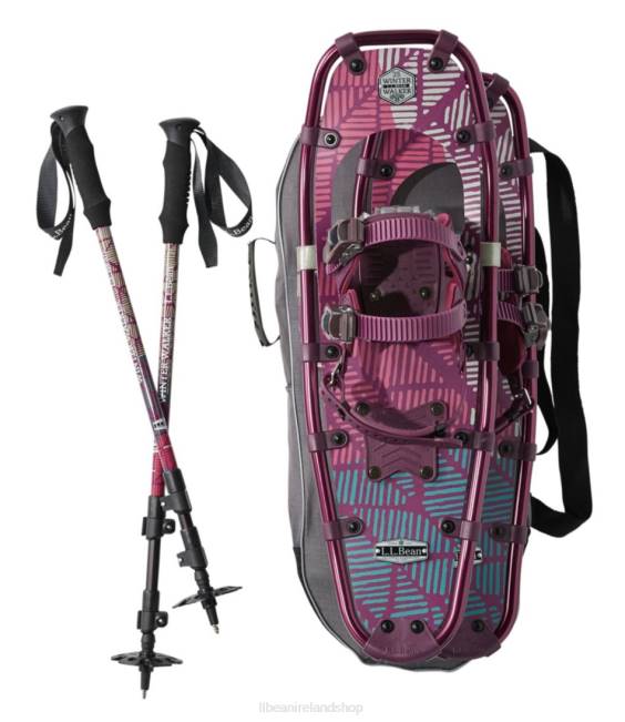 L.L.Bean Winter Walker Snowshoe Package Unisex J46J4087 Winter Sports Dark Mulberry Chevron