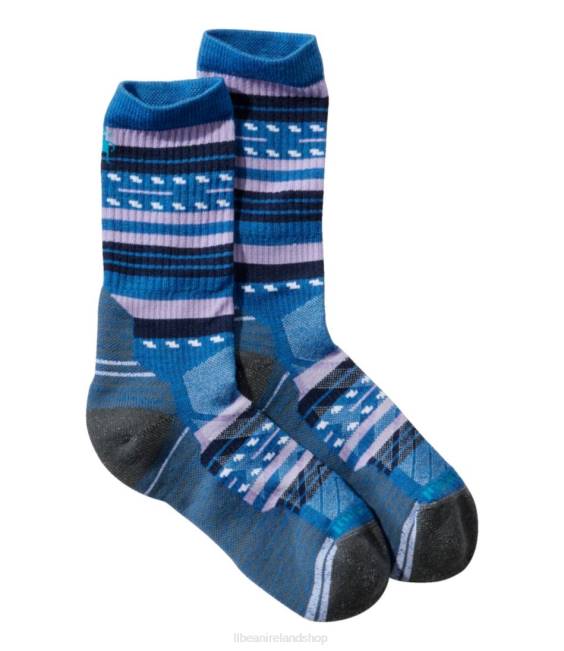 L.L.Bean Smartwool Hike Light Cushion Margarita Crew Sock Women J46J3547 Accessories Laguna Blue