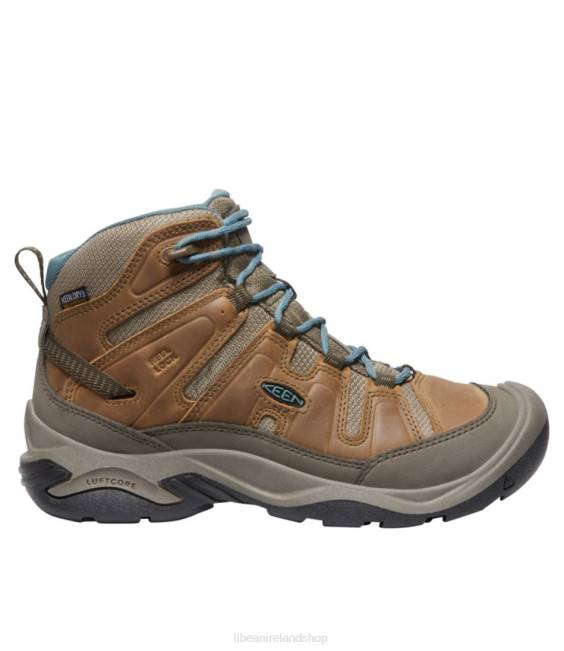 L.L.Bean Keen Circadia Waterproof Hiking Boots Women J46J1108 Footwear Toasted Coconut/North Atlantic
