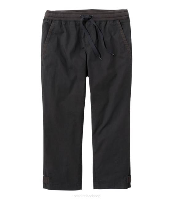 L.L.Bean Stretch Ripstop Pull-On Capri Pants Women J46J5756 Clothing Black