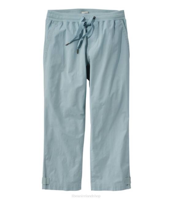 L.L.Bean Stretch Ripstop Pull-On Capri Pants Women J46J6476 Clothing Steel Blue