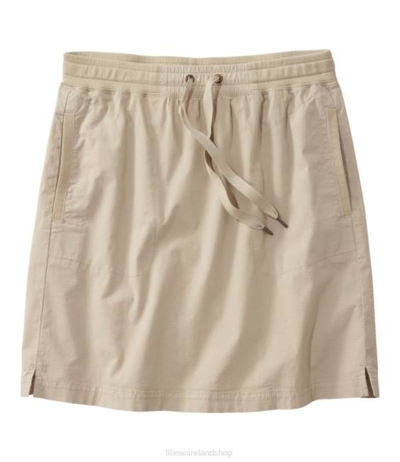 L.L.Bean Stretch Ripstop Pull-On Skirt Women J46J4806 Clothing Sandbar