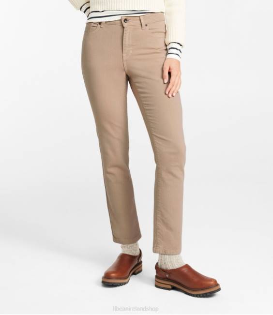 L.L.Bean True Shape Ankle Jeans Women J46J5858 Clothing Light Almond