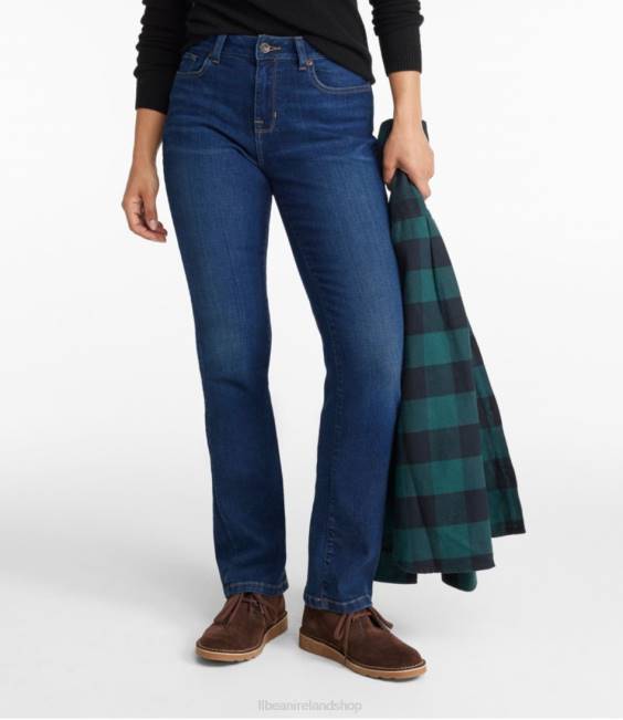 L.L.Bean True Shape Jeans Women J46J59 Clothing Washed Indigo