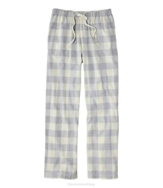 L.L.Bean Flannel Sleep Pants Women J46J6976 Clothing Light Gray Heather