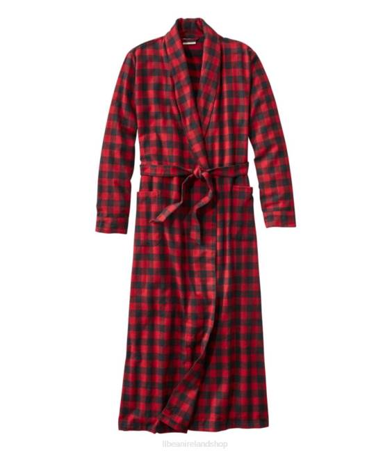 L.L.Bean Scotch Plaid Flannel Robe Women J46J4908 Clothing Rob Roy