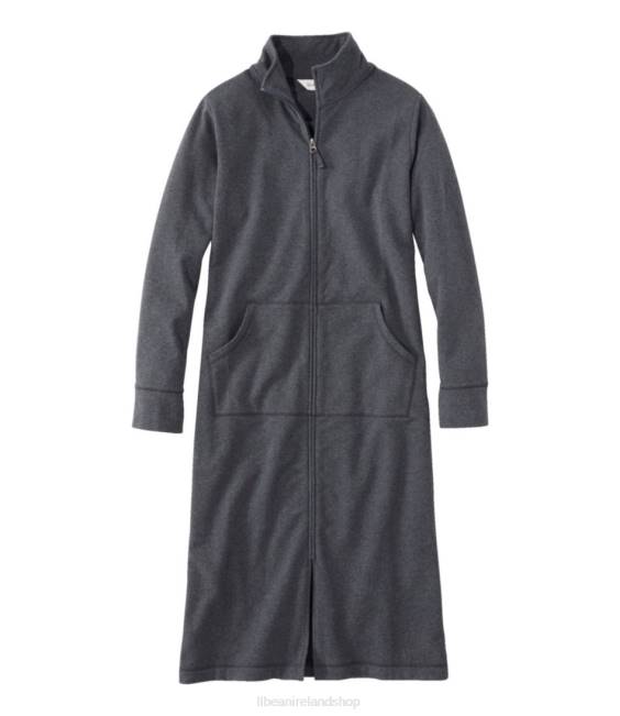 L.L.Bean Ultrasoft Sweatshirt Robe Women J46J5854 Clothing Charcoal Heather