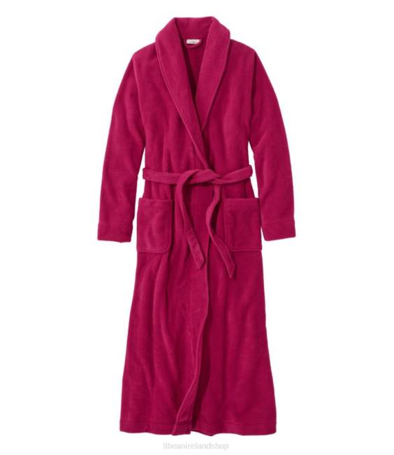 L.L.Bean Winter Fleece Robe Women J46J4886 Clothing Deep Raspberry