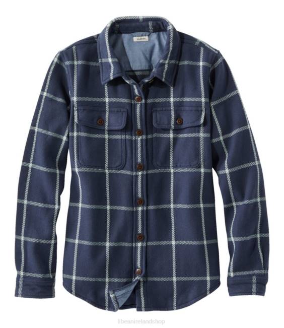L.L.Bean 1912 Overshirt Women J46J5704 Clothing Sterling Blue