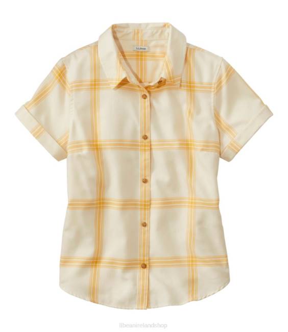 L.L.Bean Feather-Soft Twill Shirt Women J46J3509 Clothing Goldenrod