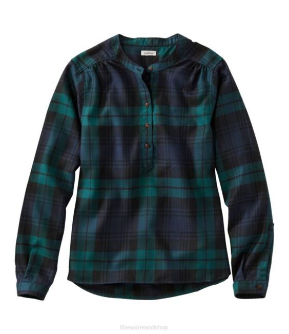 L.L.Bean Feather-Soft Twill Shirt Women J46J6467 Clothing Dark Pine