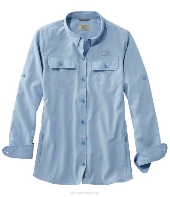 L.L.Bean No Fly Zone Shirt Women J46J320 Clothing Blue Aster