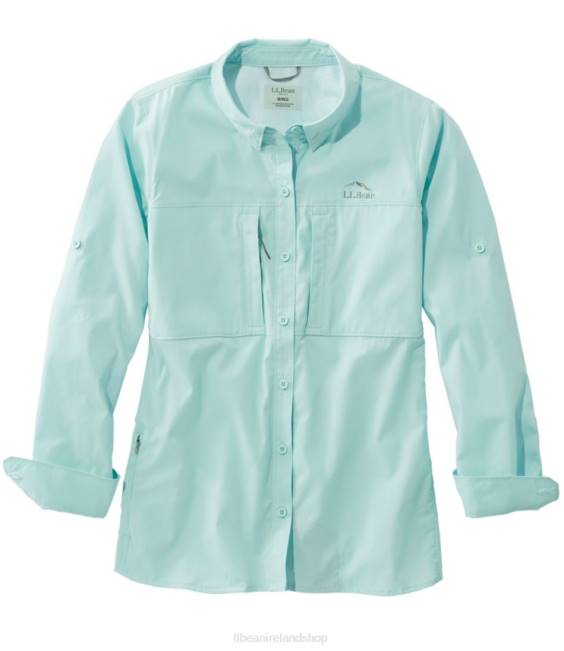 L.L.Bean Tropicwear Pro Stretch Shirt Women J46J3314 Clothing Skylight