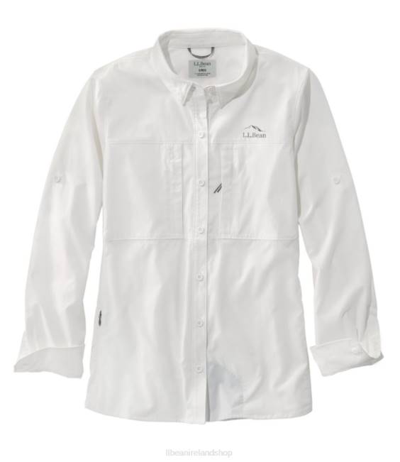 L.L.Bean Tropicwear Pro Stretch Shirt Women J46J4887 Clothing White