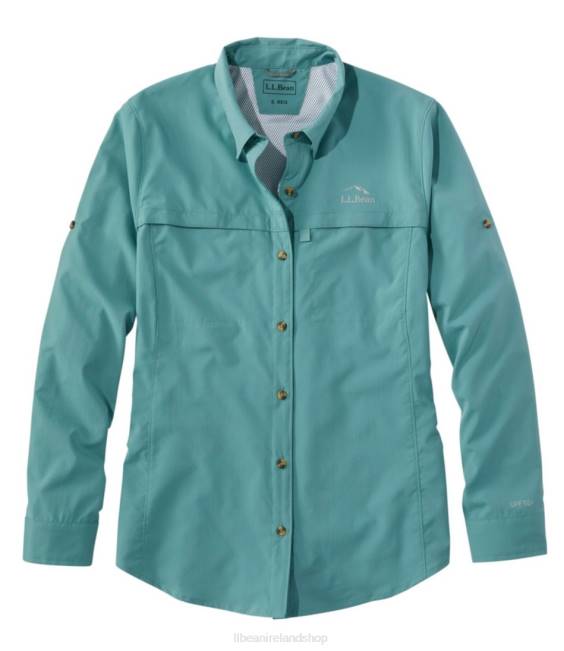 L.L.Bean Tropicwear Shirt Women J46J3843 Clothing Mineral Blue