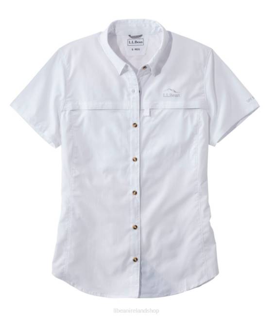 L.L.Bean Tropicwear Shirt Women J46J6955 Clothing White