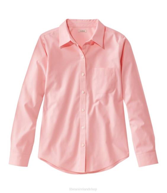 L.L.Bean Wrinkle-Free Pinpoint Oxford Shirt Women J46J3014 Clothing Blush