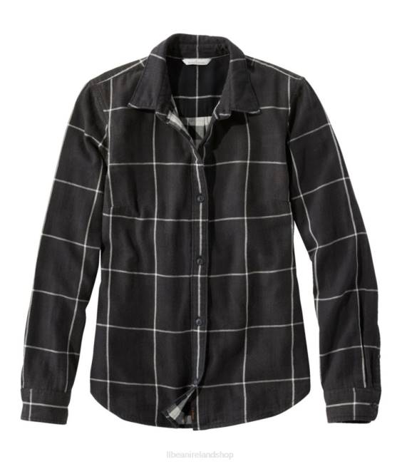 L.L.Bean x Double L Signature Cotton Double-Weave Shirt Women J46J3065 Clothing Classic Black