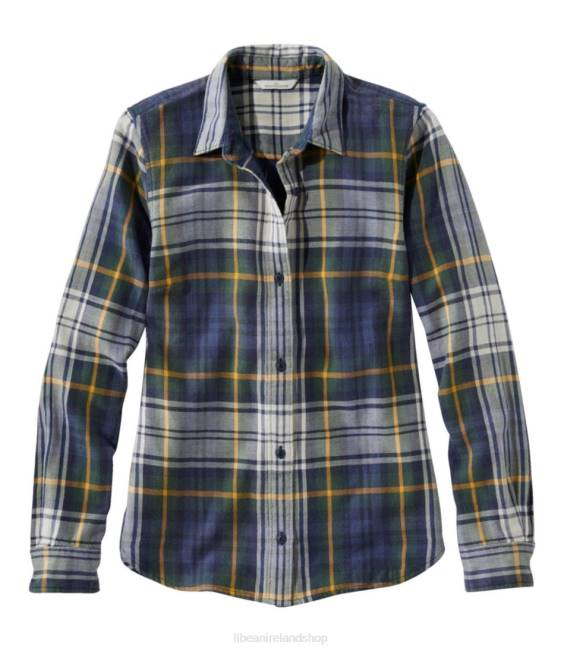 L.L.Bean x Double L Signature Cotton Double-Weave Shirt Women J46J4682 Clothing Bright Navy