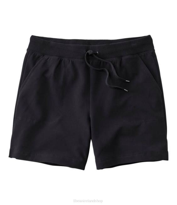 L.L.Bean Ultrasoft Sweats 6'' Short Mid-Rise Women J46J3147 Clothing Ink Black
