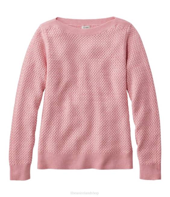 L.L.Bean Basketweave Sweater Women J46J6550 Clothing Rose Wash