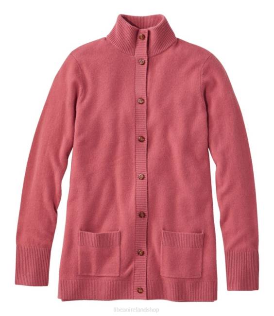 L.L.Bean Classic Cashmere Button-Front Cardigan Women J46J4678 Clothing Vintage Rose