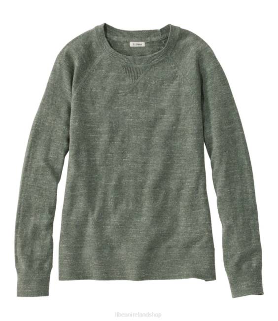 L.L.Bean Organic Cotton Slub Sweater Women J46J5782 Clothing Sea Green