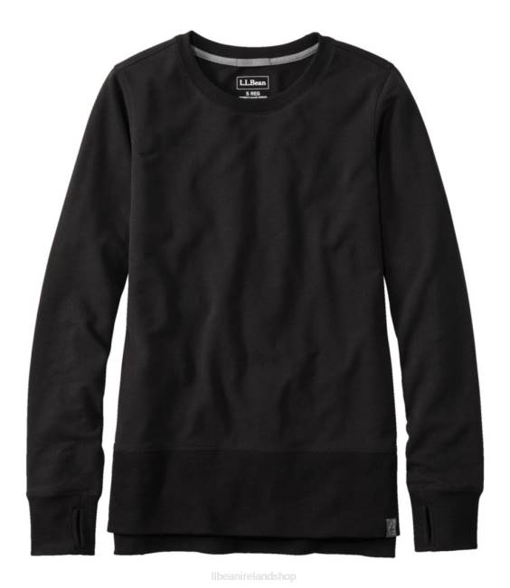 L.L.Bean Cozy Sweatshirt Women J46J7282 Clothing Midnight Black