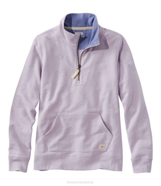 L.L.Bean Organic Cotton Sweatshirt Women J46J4798 Clothing Lilac Mist