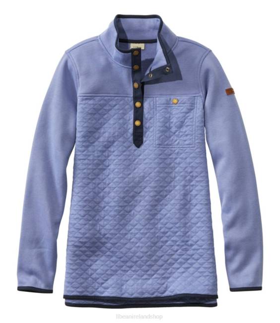 L.L.Bean Quilted Sweatshirt Women J46J7003 Clothing Larkspur