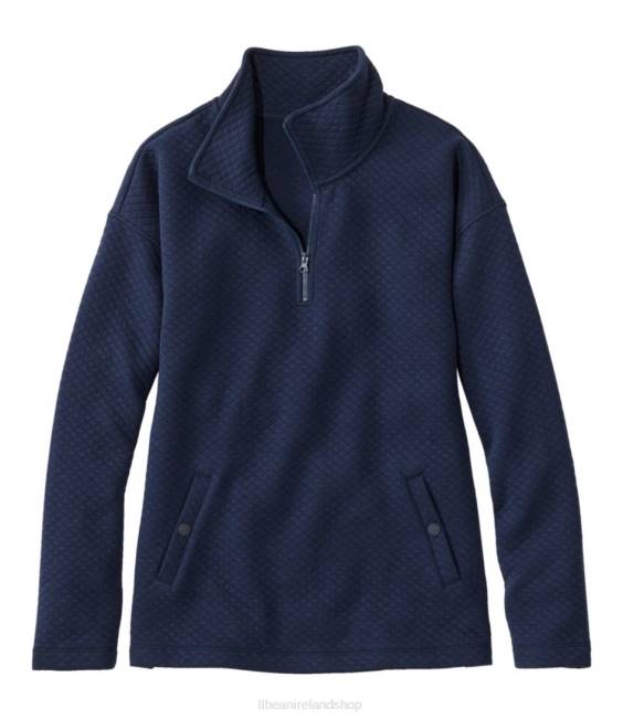 L.L.Bean SoftLight Quilted Top Women J46J470 Clothing Classic Navy