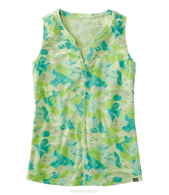 L.L.Bean Streamside Tank Women J46J4776 Clothing Citrus Green Camo