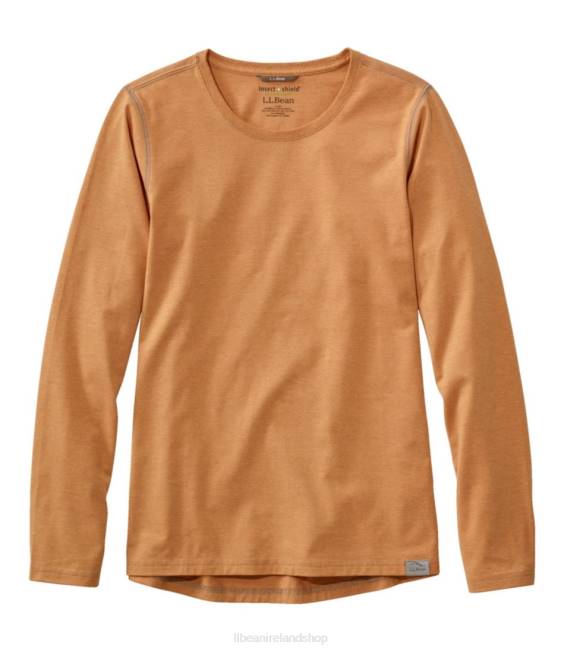 L.L.Bean Insect Shield Field Tee Women J46J5224 Clothing Dark Amber