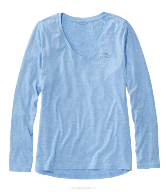 L.L.Bean Insect Shield Pro Knit Crew Women J46J490 Clothing Blue Aster Heather
