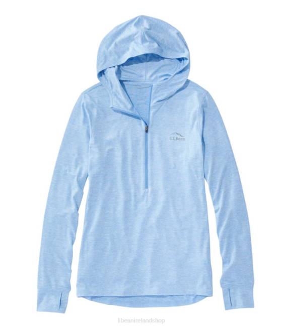 L.L.Bean Insect Shield Pro Knit Hoodie Women J46J349 Clothing Blue Aster Heather