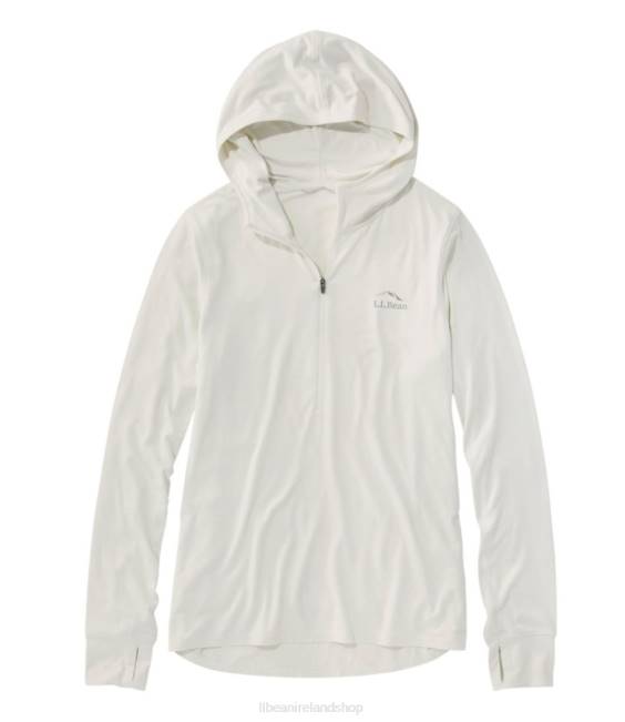 L.L.Bean Insect Shield Pro Knit Hoodie Women J46J4826 Clothing Silver Birch