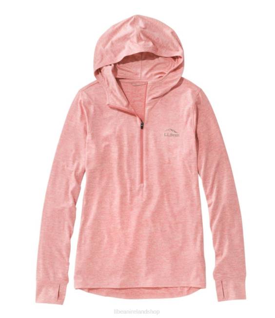 L.L.Bean Insect Shield Pro Knit Hoodie Women J46J5855 Clothing Field Rose Heather