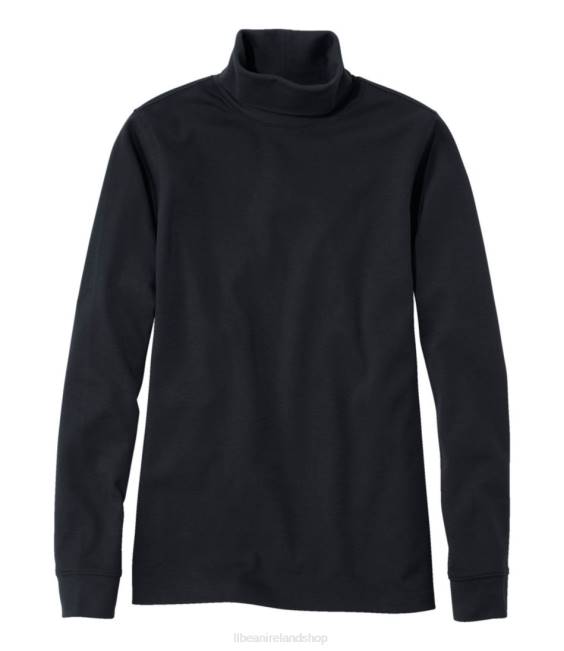 L.L.Bean Interlock Turtleneck Women J46J3000 Clothing Black