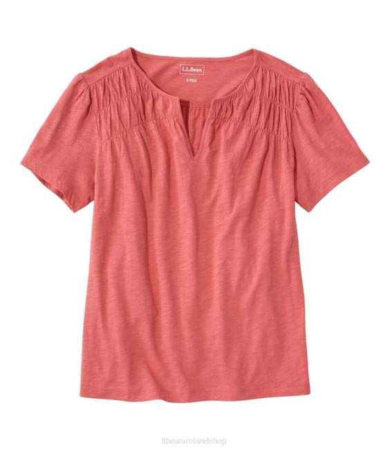 L.L.Bean Organic Cotton Tee Women J46J4774 Clothing Mineral Red
