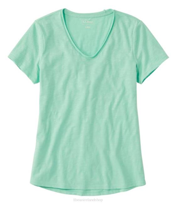 L.L.Bean Organic Cotton Tee Women J46J6432 Clothing Faded Jade