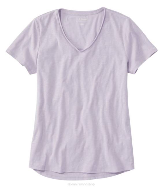 L.L.Bean Organic Cotton Tee Women J46J6897 Clothing Lilac Mist