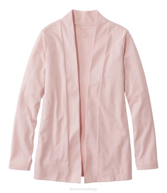 L.L.Bean Pima Cotton Open Cardigan Women J46J2939 Clothing Pale Rose