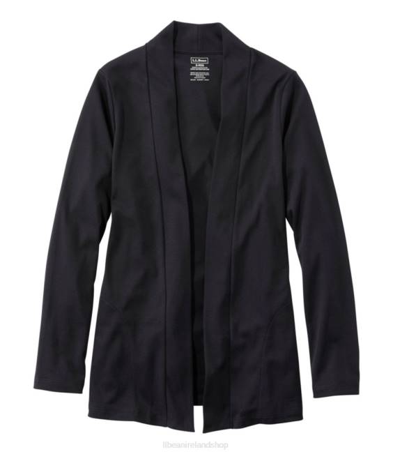 L.L.Bean Pima Cotton Open Cardigan Women J46J6871 Clothing Black