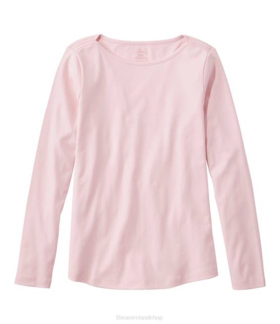 L.L.Bean Pima Cotton Shaped Tee Women J46J328 Clothing Pale Rose