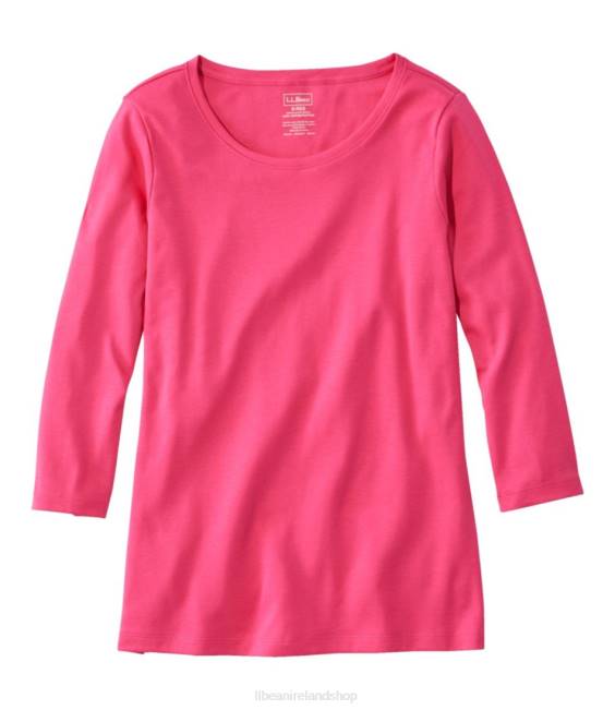 L.L.Bean Pima Cotton Shaped Tee Women J46J6393 Clothing Azalea