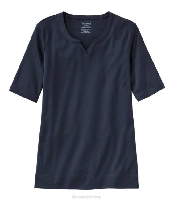 L.L.Bean Pima Cotton Tee Women J46J5715 Clothing Raven Blue