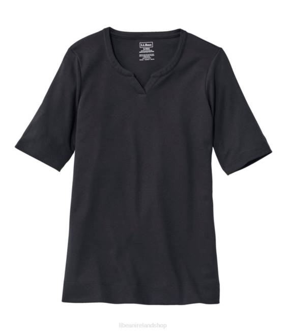 L.L.Bean Pima Cotton Tee Women J46J6457 Clothing Black